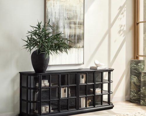 Classic Home Carson 4 Door Cabinet Loft Black