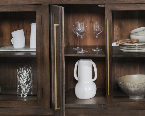 Classic Home Bradley Solid Wood 6 Door Cabinet Landmark Brown - Image 10