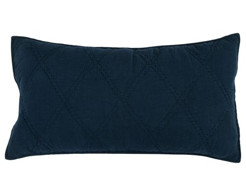 Classic Home Caleb Hand Stitched King Quilt Midnight Blue - Image 6