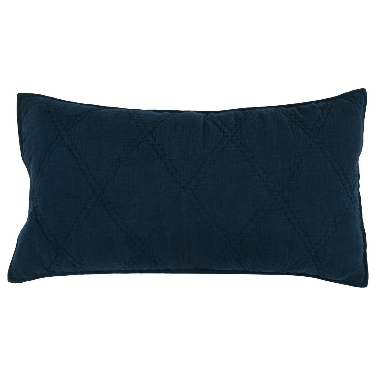 Classic Home Caleb Hand Stitched King Quilt Midnight Blue - Image 6