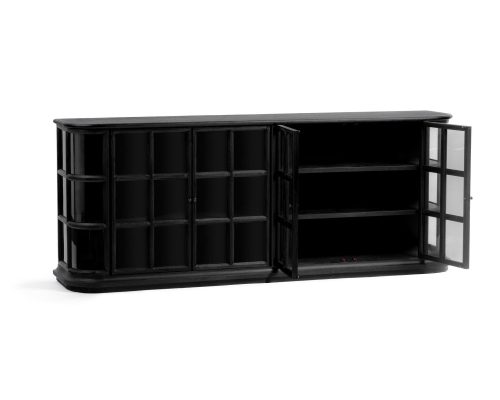 Classic Home Carson 4 Door Cabinet Loft Black - Image 4
