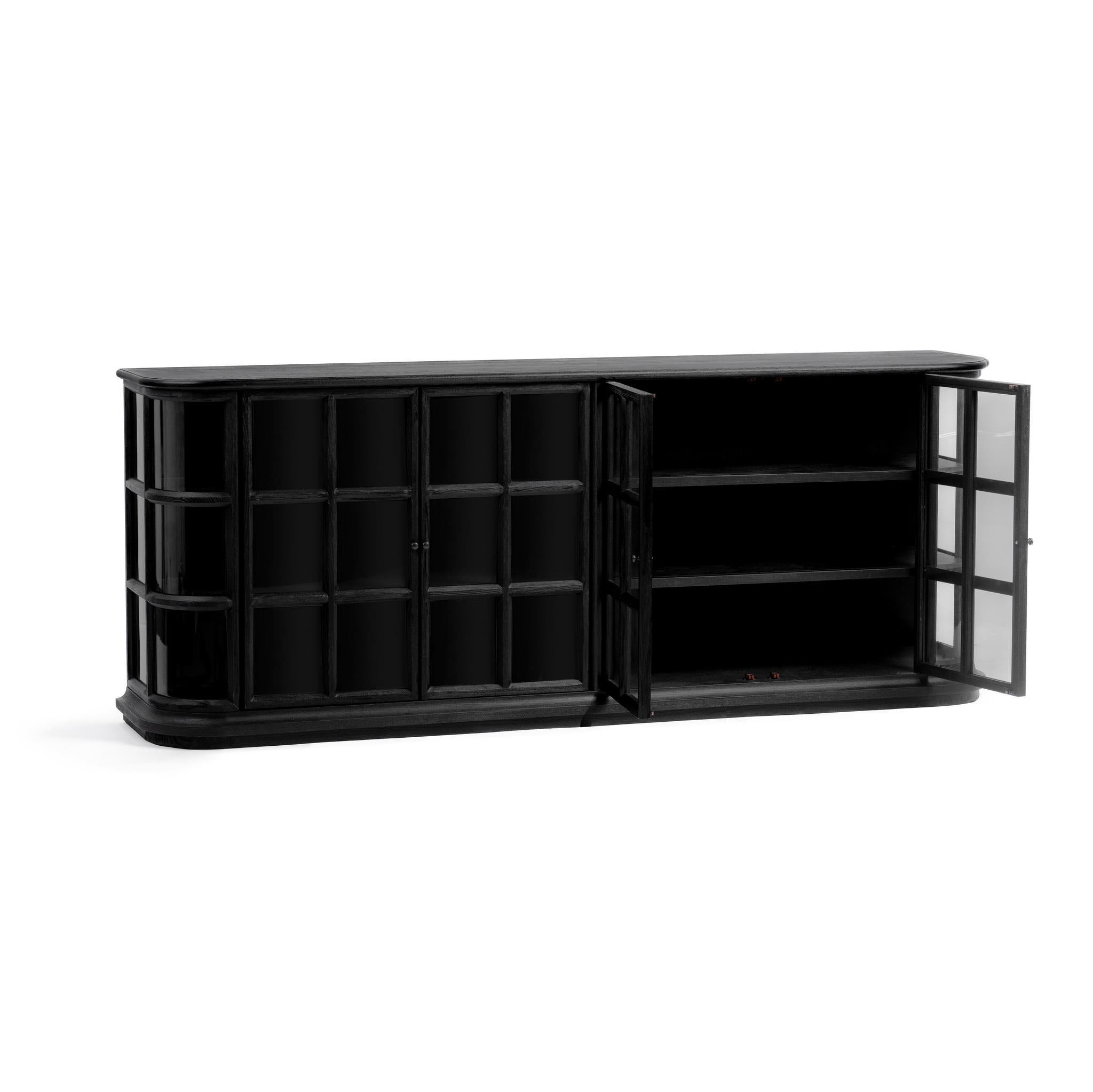 Classic Home Carson 4 Door Cabinet Loft Black - Image 4