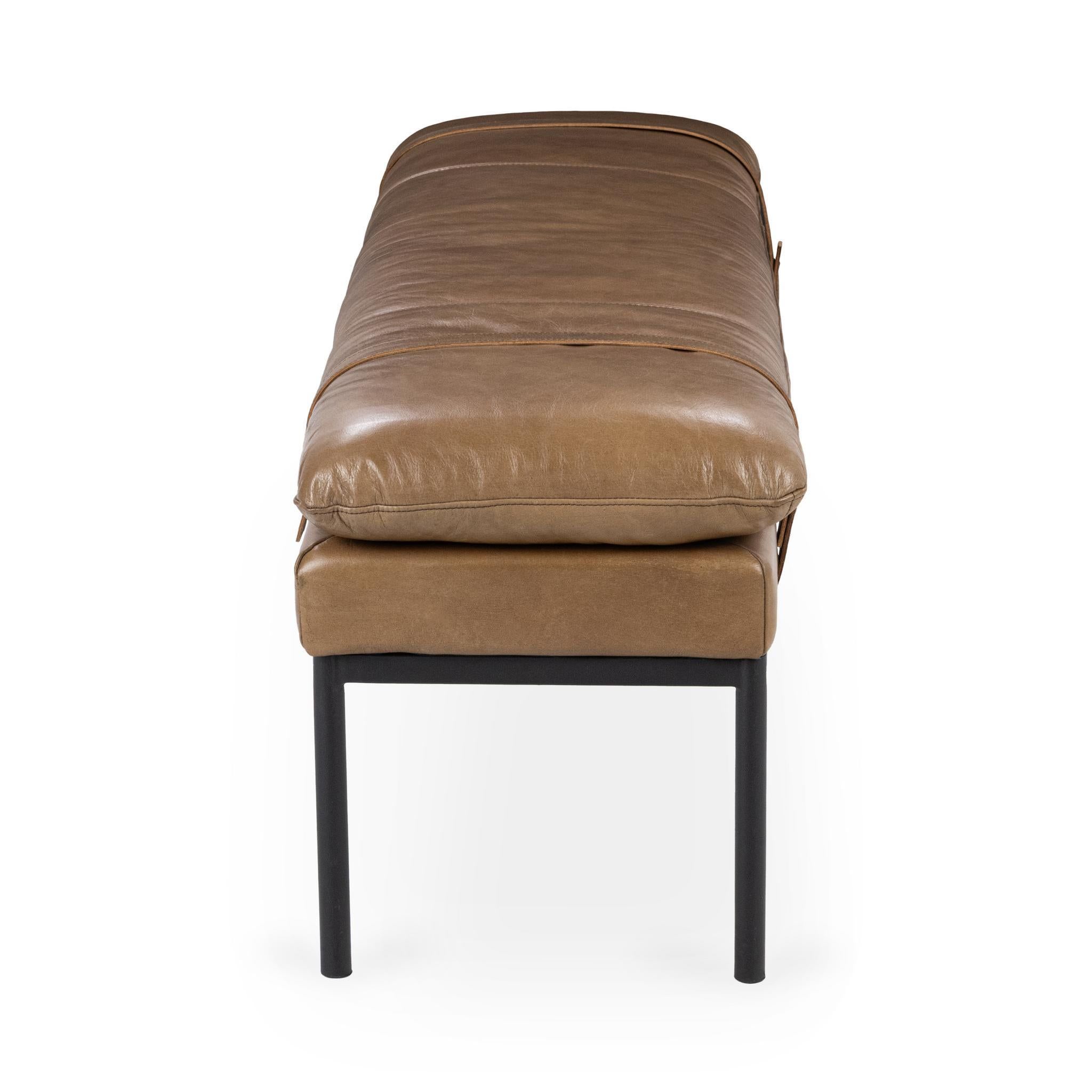 Classic Home Celiah Bench Tan - Image 4