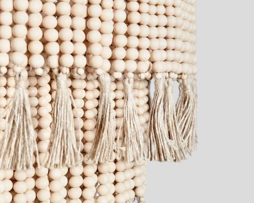 Classic Home Brittany Beaded Round Chandelier Natural - Image 5
