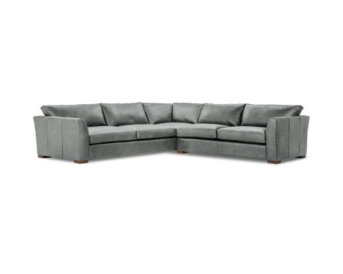 Classic Home Bryson Top Grain Leather 3 Piece Sectional Lush-Chocolate - Image 9