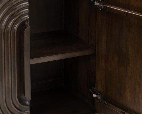Classic Home Colson Mango Wood 4 Door Cabinet Dark Brown - Image 7