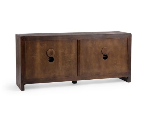 Classic Home Braxton 4 Door Cabinet Tundra Brown - Image 4
