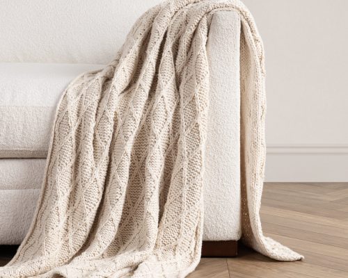 Classic Home Catalina Throw Ivory