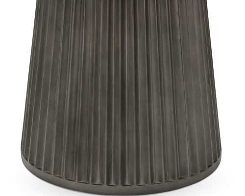 Classic Home Caspia 47" Outdoor Round Dining Table Snowdrift White / Black - Image 7