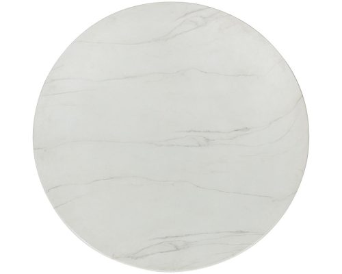 Classic Home Caspia 47" Outdoor Round Dining Table Snowdrift White / Black - Image 3