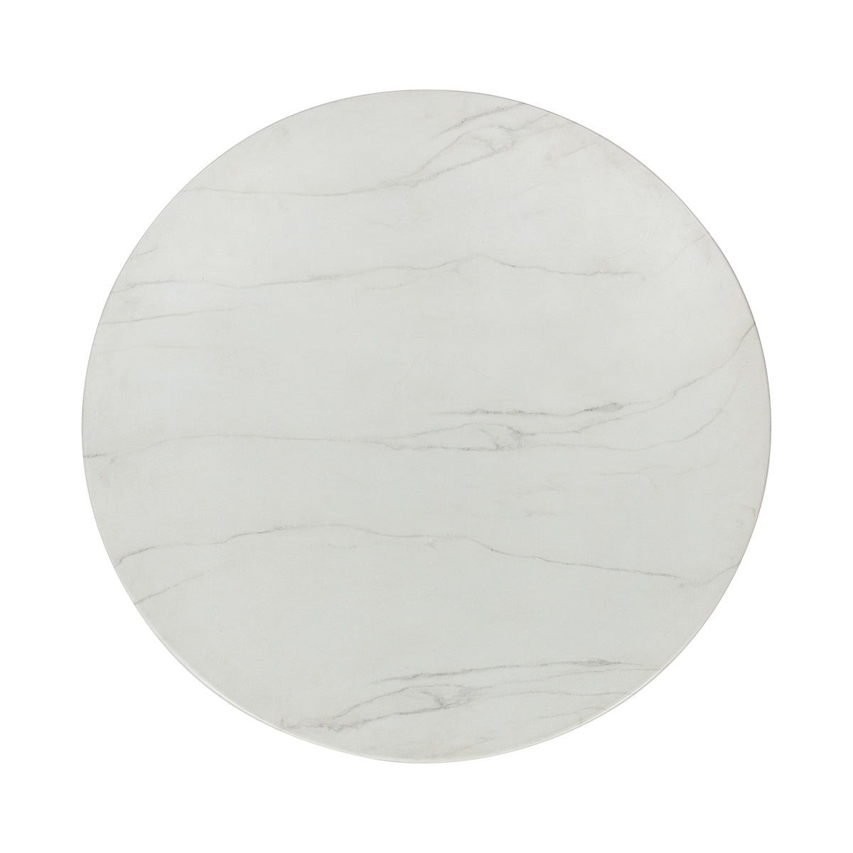 Classic Home Caspia 47" Outdoor Round Dining Table Snowdrift White / Black - Image 3