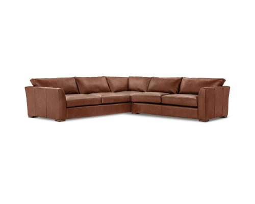 Classic Home Bryson Top Grain Leather 3 Piece Sectional Lush-Chocolate - Image 14