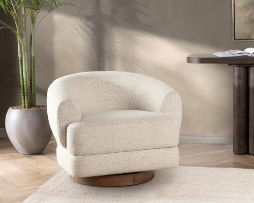 Classic Home Chassia Swivel Accent Chair Dusty Beige