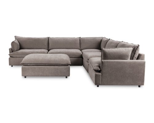 Classic Home Caplan 6 Piece Sectional With Ottoman - Image 3