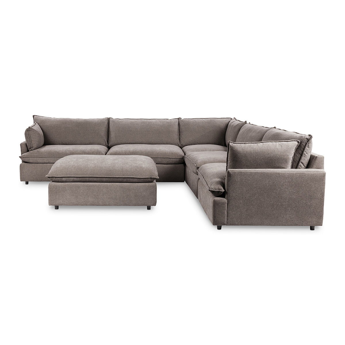 Classic Home Caplan 6 Piece Sectional With Ottoman - Image 3