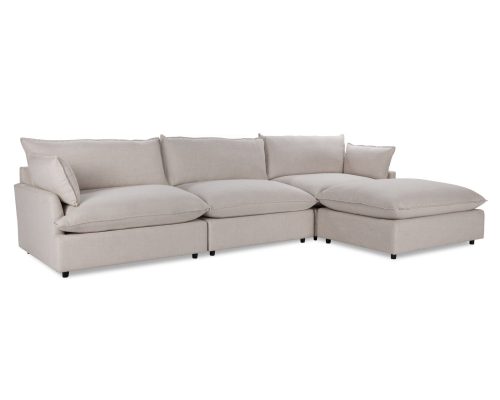Classic Home Caplan Upholstered 4 Piece Modular Sectional