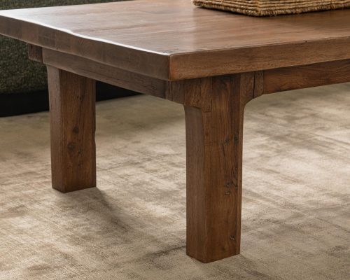 Classic Home Carmel Reclaimed Wood Rectangle Coffee Table Earthy Terra - Image 7