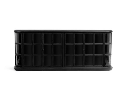Classic Home Carson 4 Door Cabinet Loft Black - Image 3