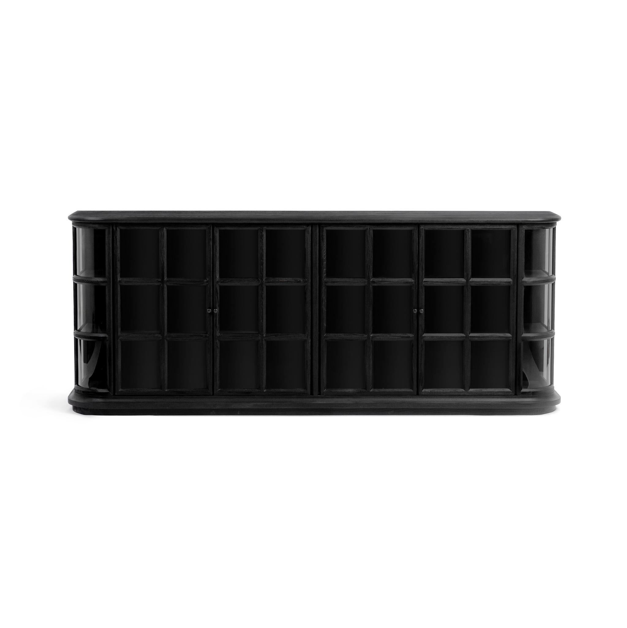 Classic Home Carson 4 Door Cabinet Loft Black - Image 3