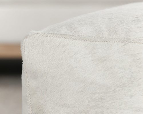 Classic Home Canada Hide Pouf - Image 4