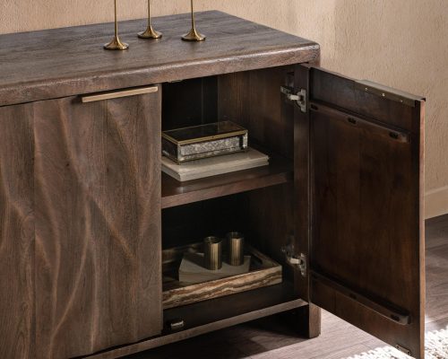 Classic Home Braxton 4 Door Cabinet Tundra Brown - Image 7