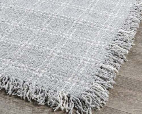 Classic Home Bradbury Wool Check Rug Pearl Gray - Image 16