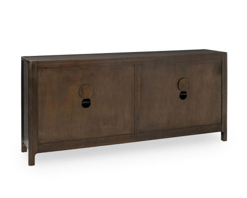 Classic Home Colson Mango Wood 4 Door Cabinet Dark Brown - Image 4