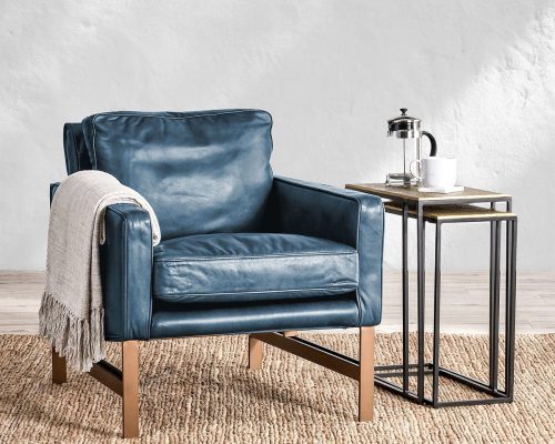 Classic Home Chazzie Club Chair Ocean Blue