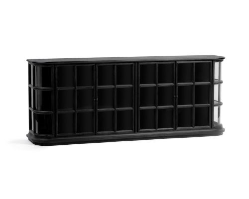 Alternative view of Classic Home Carson 4 Door Cabinet Loft Black