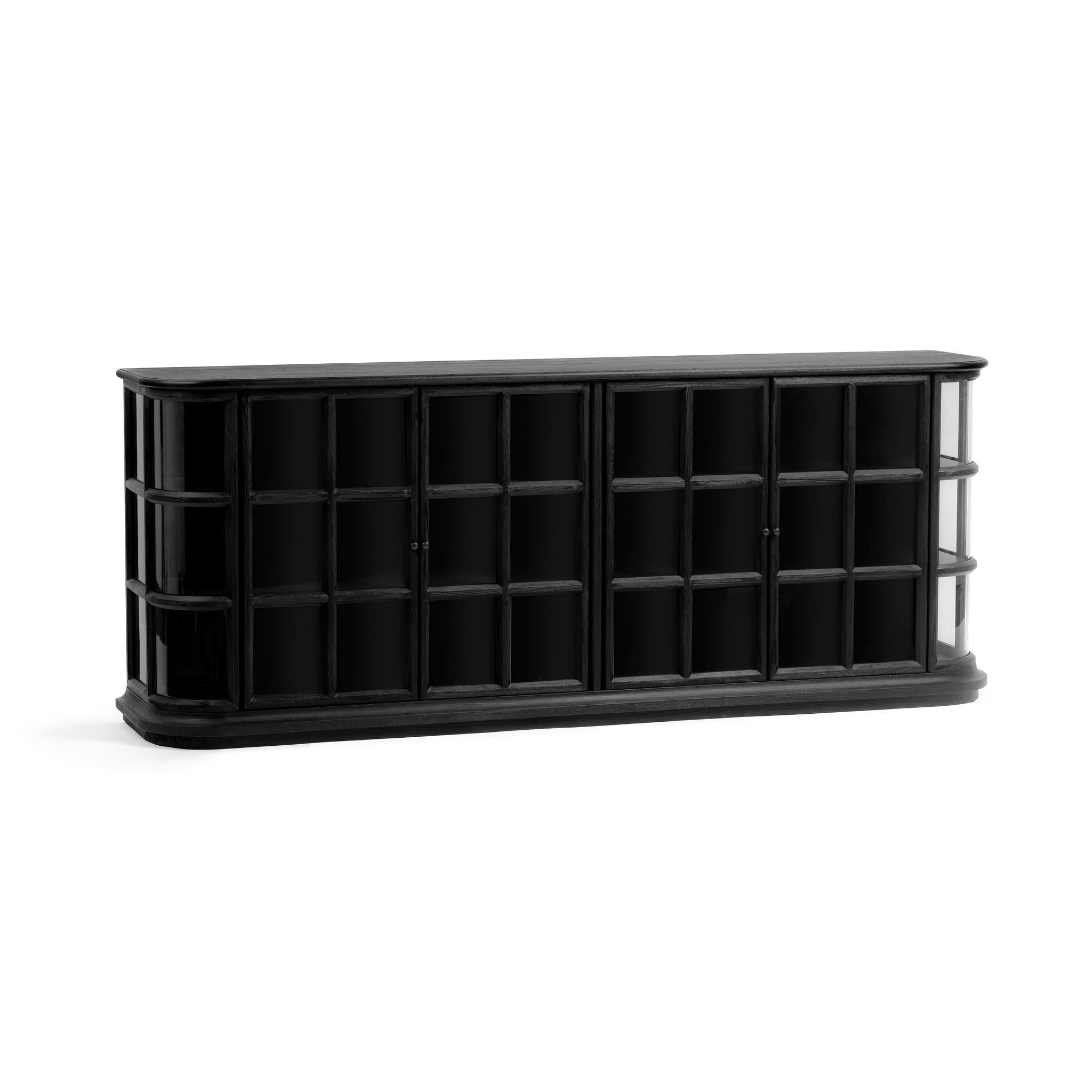Classic Home Carson 4 Door Cabinet Loft Black - Image 2