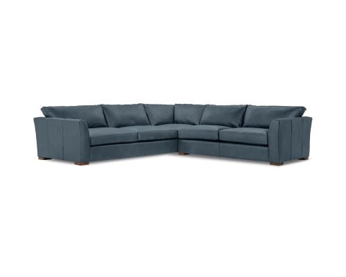 Classic Home Bryson Top Grain Leather 3 Piece Sectional Lush-Chocolate - Image 5