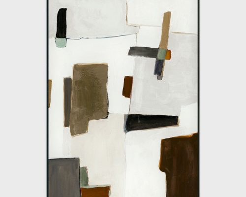 Classic Home Build Painting Art By Buddy Whitlock White / Dark Brown
