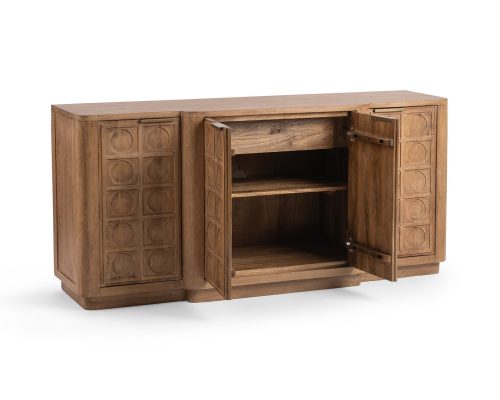 Classic Home Cleveland 4 Door Cabinet Santy Taupe - Image 3