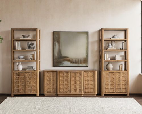 Classic Home Cleveland Bookcase Sandy Taupe