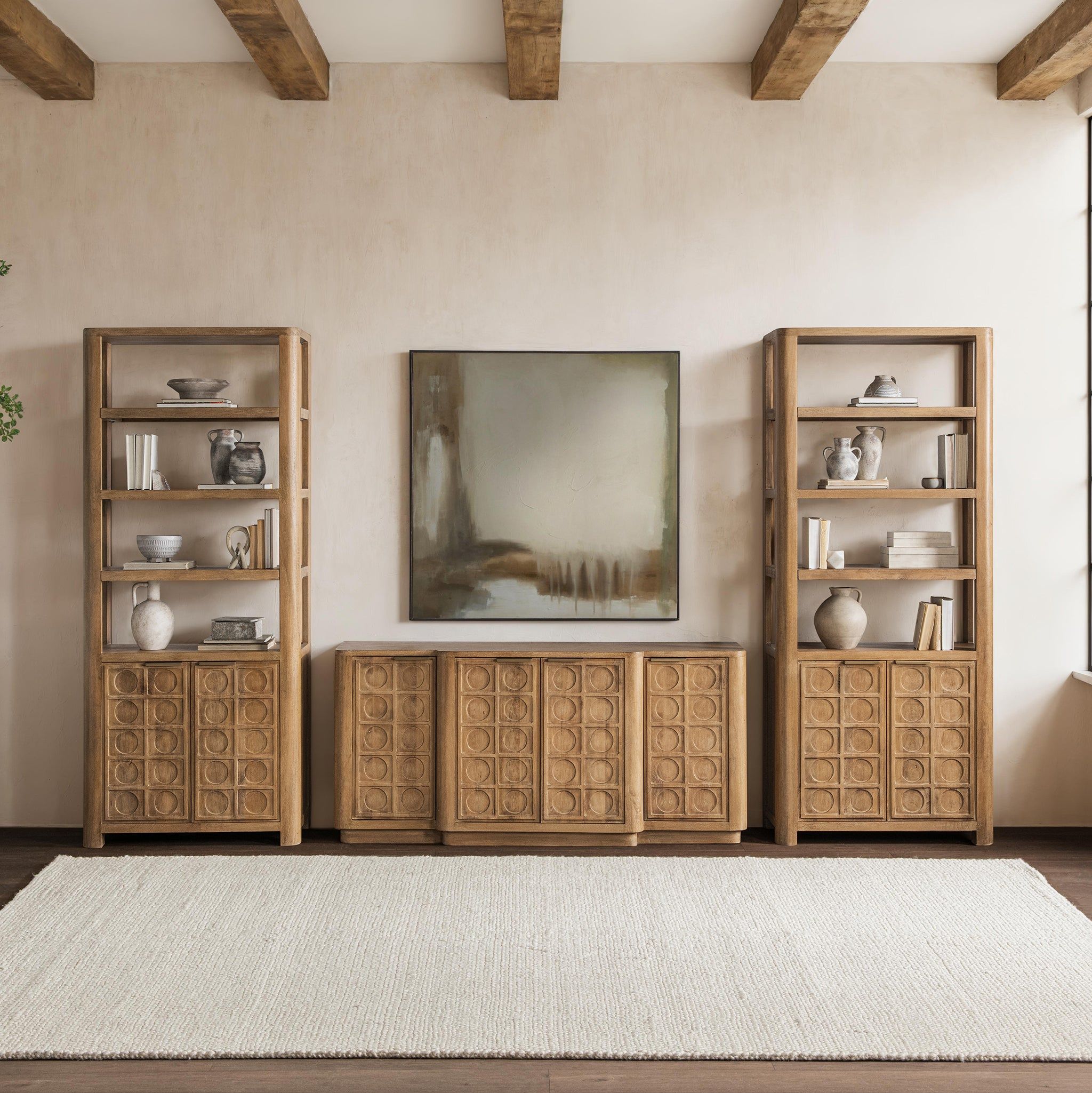 Classic Home Cleveland Bookcase Sandy Taupe