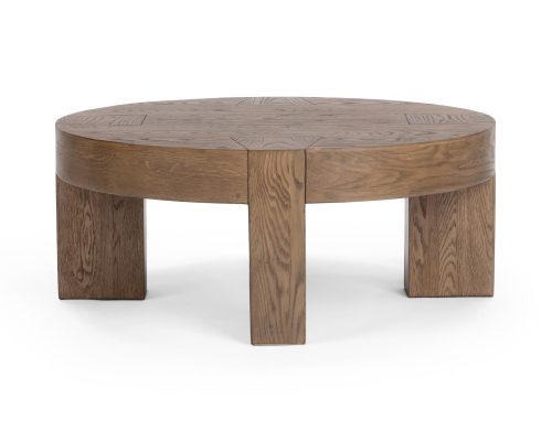 Classic Home Bristol Round Coffee Table Cafe Brown - Image 2