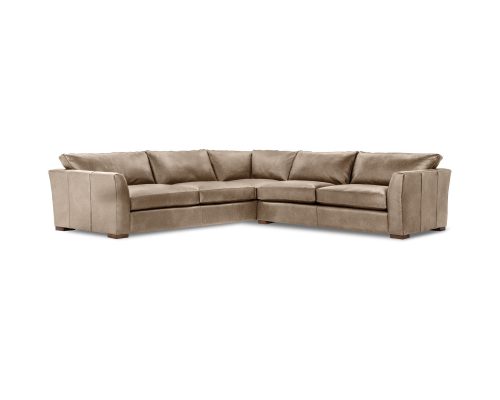 Classic Home Bryson Top Grain Leather 3 Piece Sectional Lush-Chocolate - Image 6