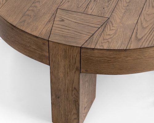 Classic Home Bristol Round Coffee Table Cafe Brown - Image 3