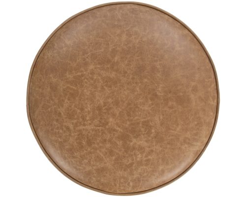 Classic Home Clair Round Accent Stool Light Brown - Image 4