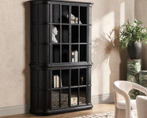 Classic Home Carson Display Cabinet Loft Black