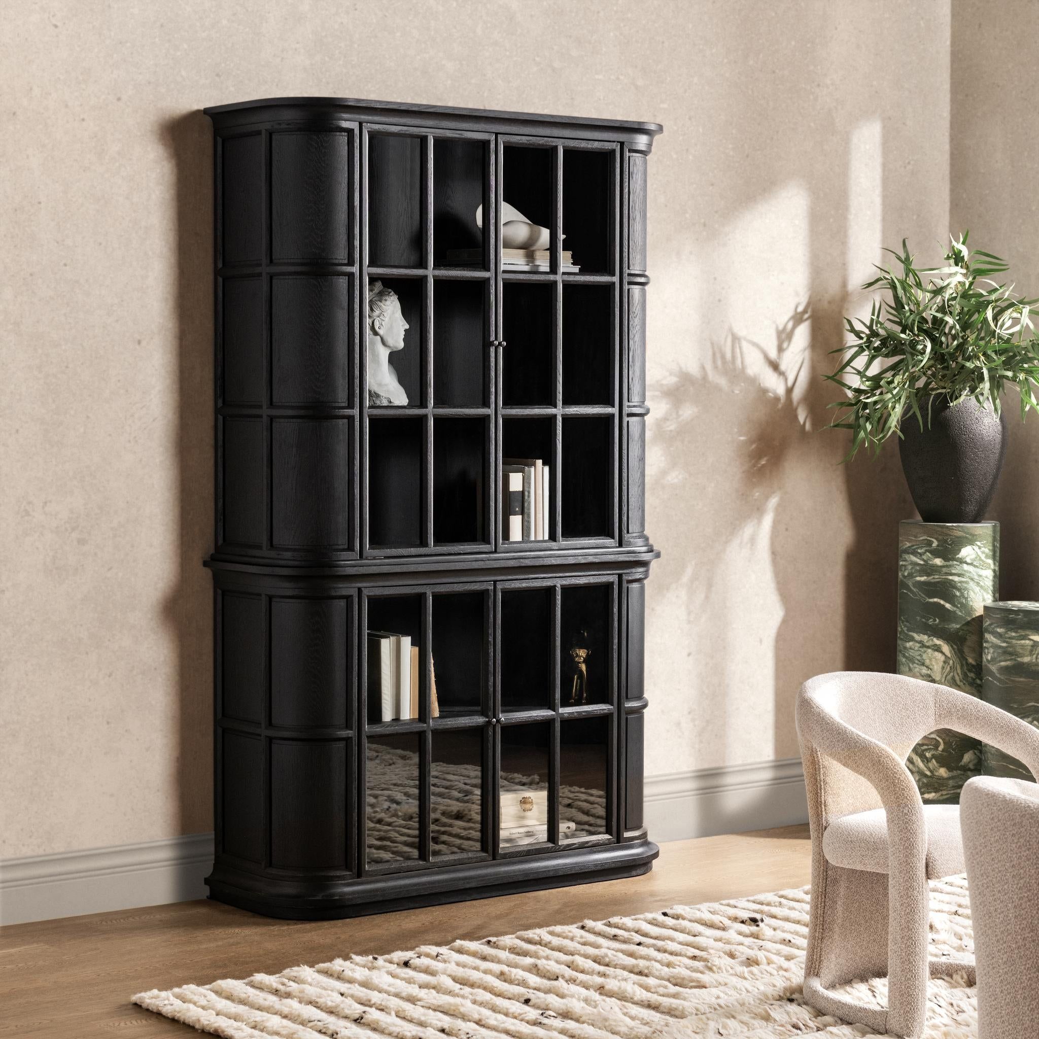 Classic Home Carson Display Cabinet Loft Black