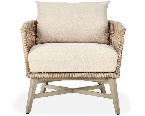 Alternative view of Classic Home Collins Outdoor Accent Chair Natural / Sand