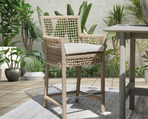 Classic Home Brisbane Outdoor Counter Stool Natural - Image 7