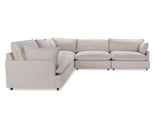 Classic Home Caplan Upholstered 5 Piece Modular Sectional