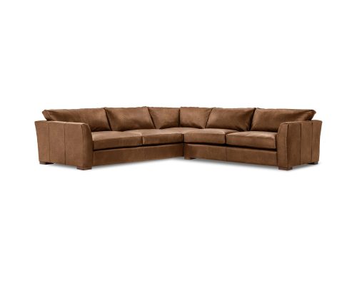 Classic Home Bryson Top Grain Leather 3 Piece Sectional Lush-Chocolate - Image 20
