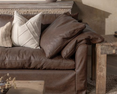 Classic Home Cassiano Leather Slip Cover Sofa El Paso - Image 10