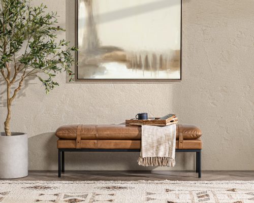 Classic Home Celiah Bench Tan