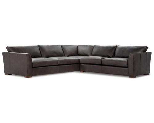 Classic Home Bryson Top Grain Leather 3 Piece Sectional Lush-Chocolate - Image 7