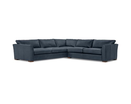 Classic Home Bryson Top Grain Leather 3 Piece Sectional Lush-Chocolate - Image 3