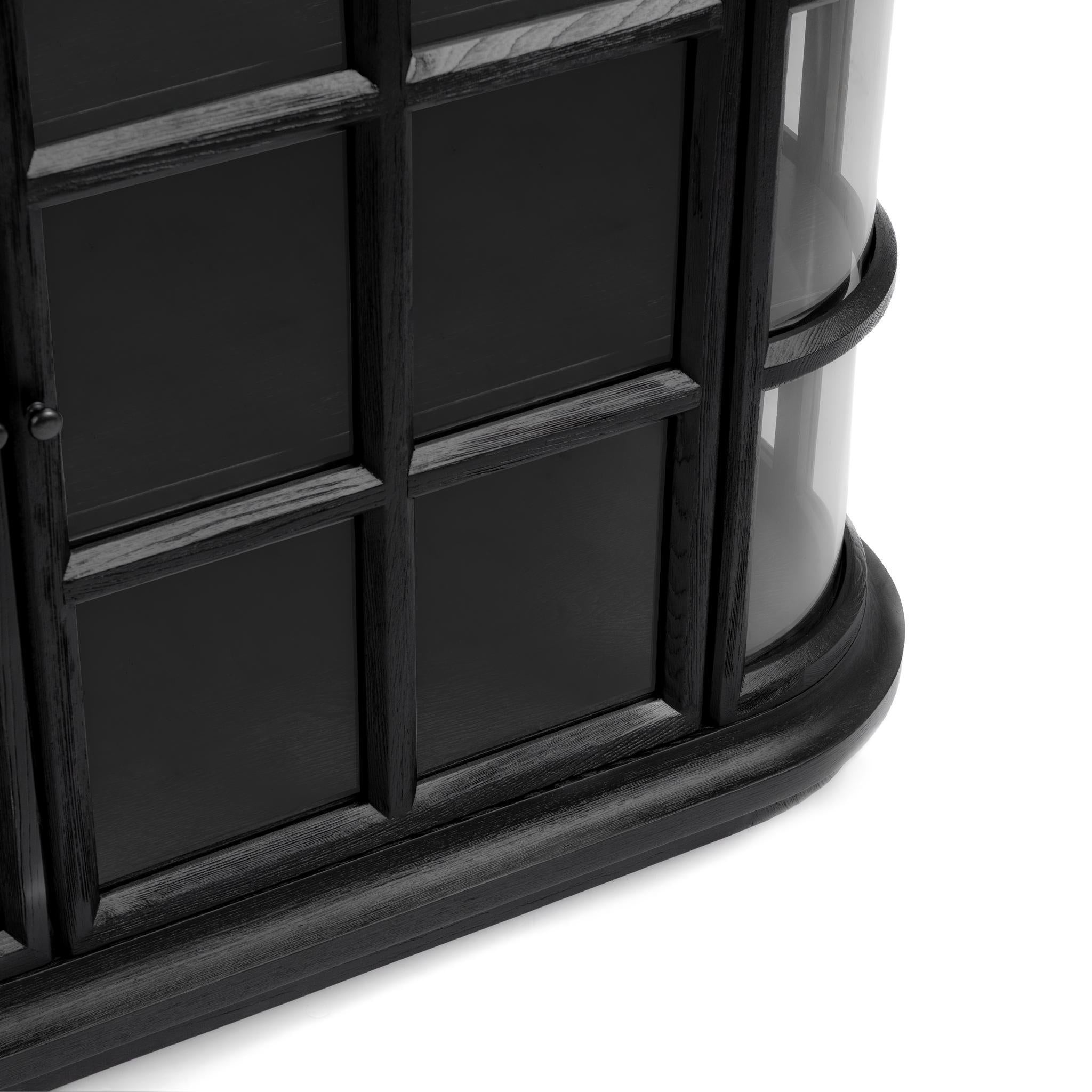 Classic Home Carson 4 Door Cabinet Loft Black - Image 6